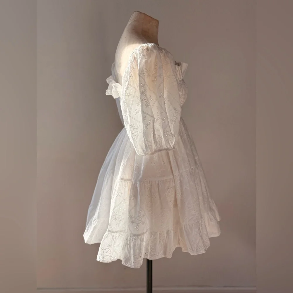 Buddy Love White Ruffle Dress - Picture 2 of 7